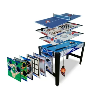 Triumph 13-in-1 Combo Game Table Includes Basketball, Table Tennis, Billiards, Push Hockey, Launch Football, Baseball, Tic-Tac-Toe, and Skee Bean Bag Toss