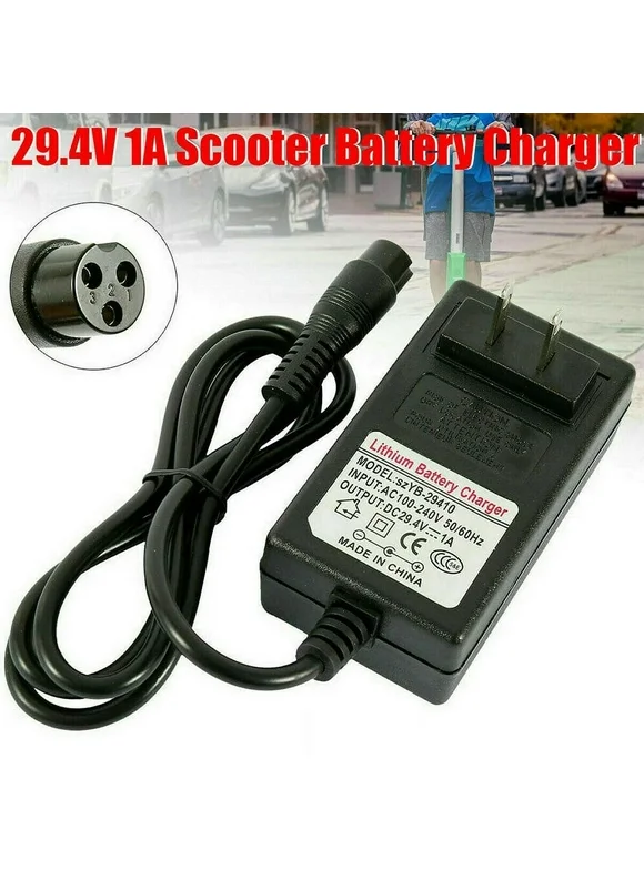 24V for Razor Electric Scooter Battery Charger E100 E125 E150, 3.3 FT Power Cord US Plug