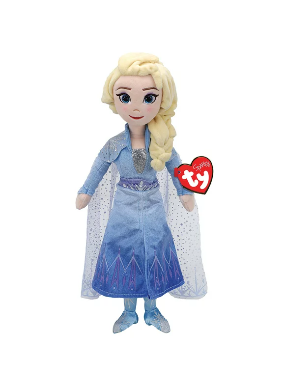 TY Disney Frozen 2 Movie Elsa 15.5 Inch Tall Collectible Stuffed Plush Toy