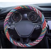 Auto Drive 1PC Steering Wheel Cover Bohaus Burst Colorful - Universal Fit
