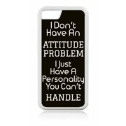Attitude Quote in Black and White Novelty Design White Rubber Case for the Apple iPhone 6 / iPhone 6s - iPhone 6 Accessories - iPhone 6s Accessories