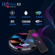 Android TV Box, H96 Max X3 4GB RAM 32GB/ 64GB/ 128GB ROM TV Box Android 9.0 USB3.0 Support 8K HD Netflix Youtube