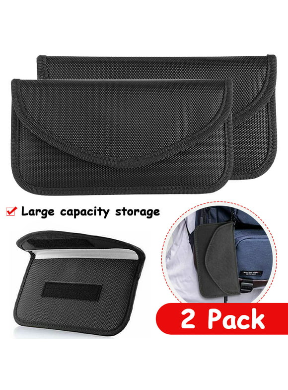 AMERTEER 2Pcs Faraday Bag for Phones,2 Pack Blocking Bag Faraday Pouch Cage Case Key Fob Protector Signal Blocking Bag for Cell Phone Privacy Protection and Car Key FOB, Card Protector