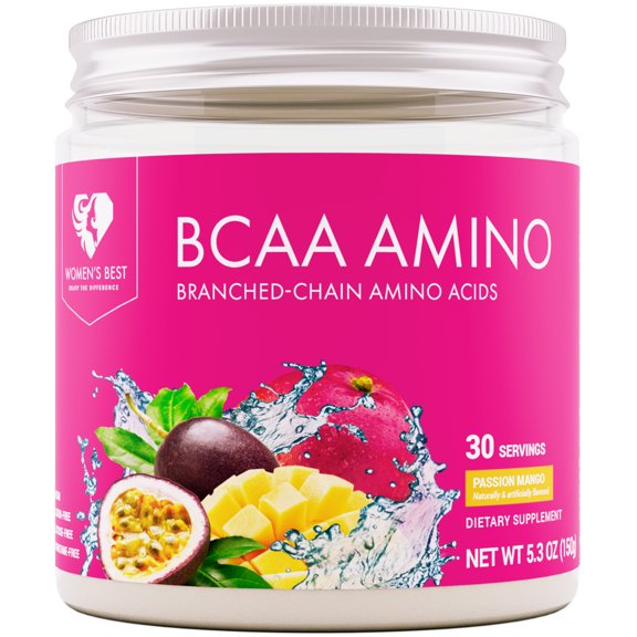 Women's Best BCAA Amino Acids Powder, Passion Mango, 150g, 5.3 oz