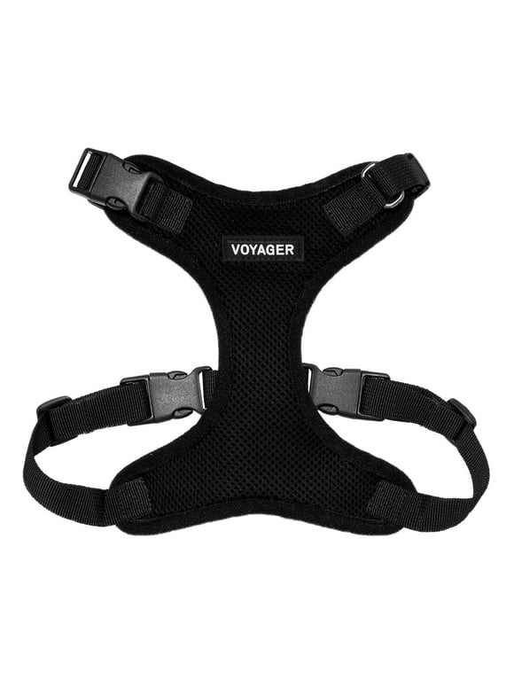 Voyager Step-In Lock Pet Harness - All Weather Mesh, Adjustable Step In Harness for Cats and Dogs by Best Pet Supplies - Black, XL