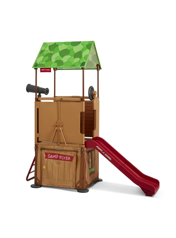 Radio Flyer, Folding Treetop Climber Playset with Slide, for Kids and Toddlers, Ages 2-5 years, Indoor and Outdoor Play