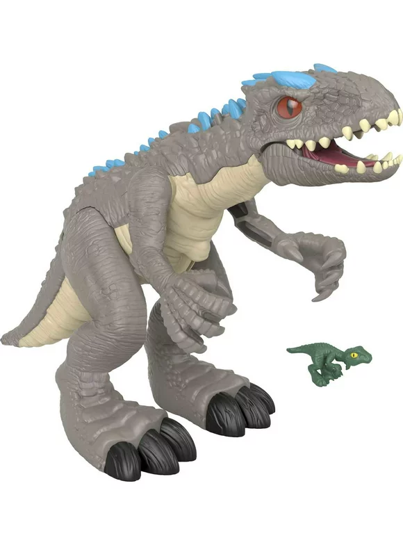 Imaginext Jurassic World Indominus Rex Dinosaur Toy with Thrashing Action for Preschool Child