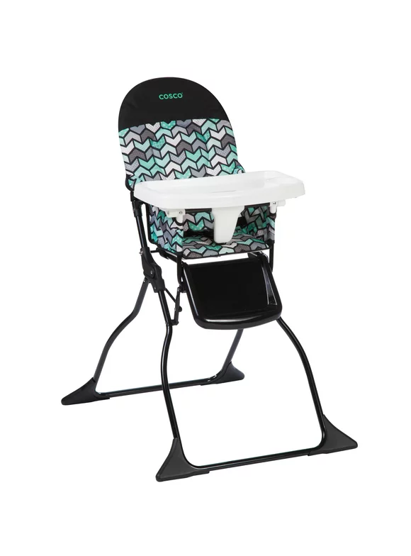 Cosco Simple Fold Full Size High Chair with Adjustable Tray, Spritz