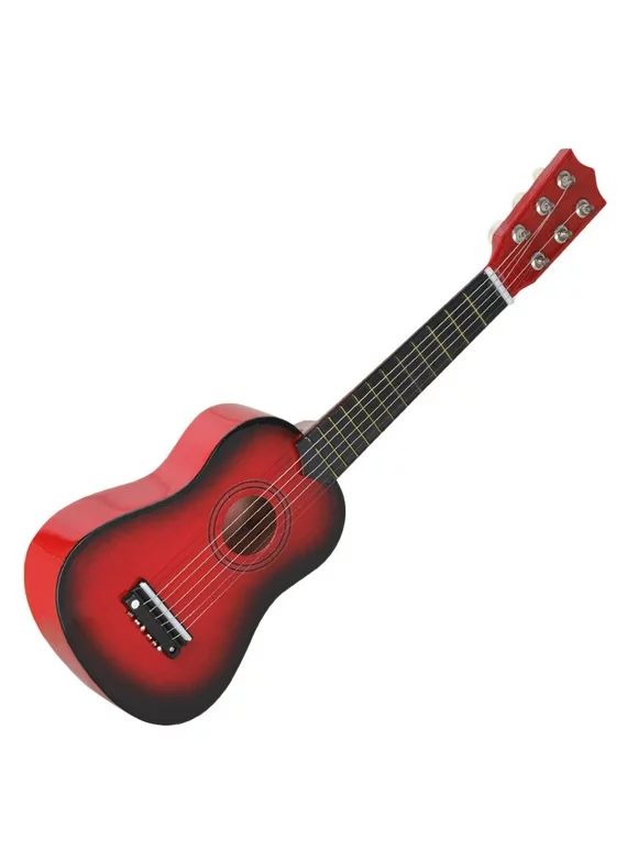 21'' Acoustic Guitar Children Musical Toy Birthday Christmas Gift - Red, as described Red02