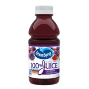 (4 Pack) Ocean Spray 100% Juice, Cranberry Concord Grape, 10 Fl Oz, 6 Count