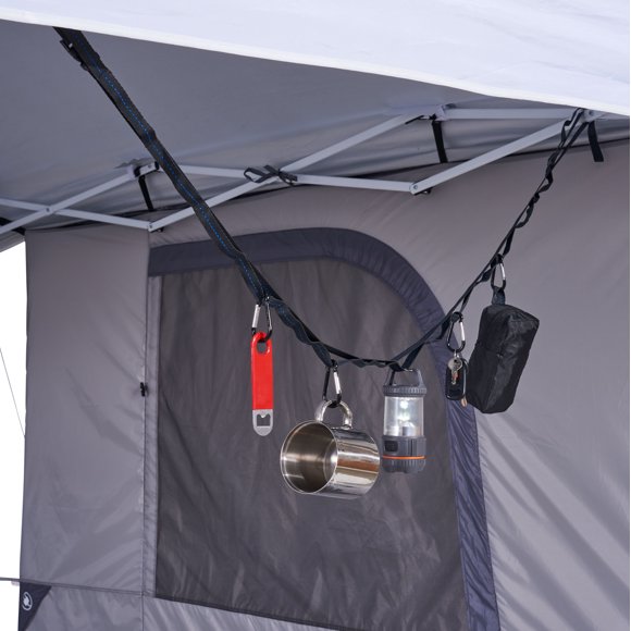 Ozark Trail Webbing Gear Organizer, Tent Accessory with 4 Carabiners