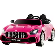 Uenjoy 2 Seater 12V Electric Kids Ride On Car Mercedes Benz AMG GTR Motorized Vehicles with Remote Control, Battery Powered, LED Lights, Wheels Suspension, Music, Horn, Pink