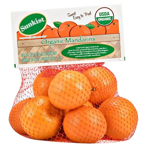 Organic Mandarin Oranges, 2 lb Bag