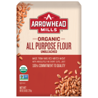 (2 Pack) Arrowhead Mills Organic Unbleached All-Purpose Flour, 5 lb.