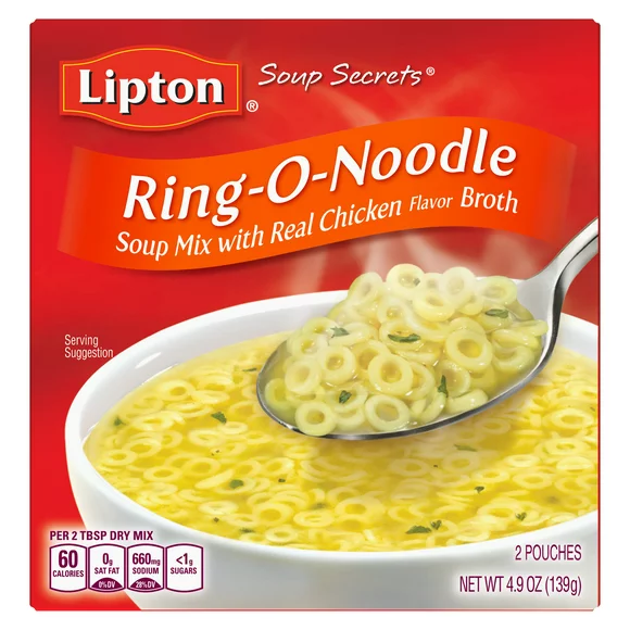 Lipton Soup Secrets Ring-O-Noodle Instant Soup Mix, 4.9 oz