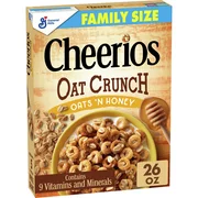 Cheerios Oat Crunch Oats & Honey Breakfast Cereal, 26 oz
