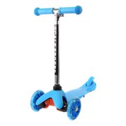 Adjustable Kids Push Kick Scooter with Light Up Wheels Blue