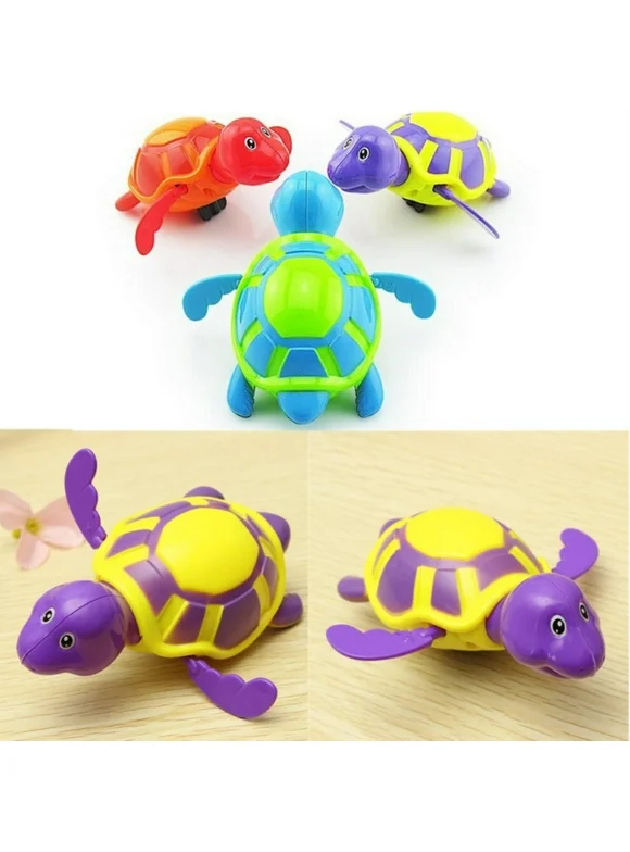 Manfiter Cute Swim Turtle Wound-up Chain Clockwork Baby Kid Bath Toy Tub Wind Up Swimming Toys, 1Pcs Random Color