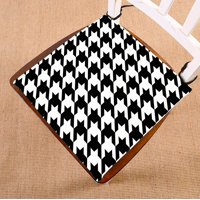 ZKGK Houndstooth Pattern Seat Pad Seat Cushion Chair Cushion Floor Cushion Two Sides 16x16 Inches