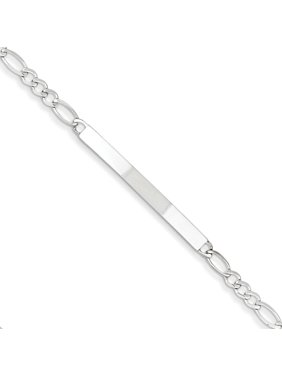 .925 Sterling Silver 4.00MM Figoro Link ID Bracelet 8.50 Inches
