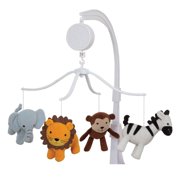 Bedtime Originals Jungle Buddies Animal Theme Musical Baby Crib Mobile