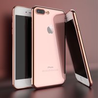iPhone 8 Plus Case,iPhone 7 Plus Case Cover, Njjex [Rose] Crystal Transparent Clear Flexible Soft Gel TPU Anti-Scratch Sturdy Back Cover For iPhone 7 Plus / 8 Plus (5.5 inch)