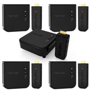 Nyrius ARIES Pro Wireless HDMI Transmitter and Receiver To Stream HD 1080p 3D Video From Laptop, PC, Cable, Netflix, YouTube, PS4, Drones, Pro Camera, To HDTV/Projector/Monitor - 5 PACK