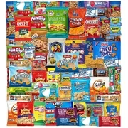 Blue Ribbon Snack Box (55 Count) Snacks Care Package Food Cookies Granola Bar Chips Candy Ultimate Variety Gift Box Pack Assortment Basket Bundle Mix Bulk Sampler College Students Office Christmas