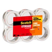 Scotch Long Lasting Storage Packaging Tape, 1.88 in x 54.6 yd, 6 Rolls