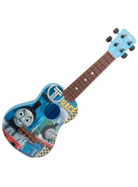 Sakar Thomas and Friends 21" Kids Guitar Toy GT1-01371 | Inspired Design, Easy-to-Hold, Thin Frets and Low String, Traditional Acoustic Guitar Shape, Secret Stickers, Real Tuning Gears (GT1-01085)