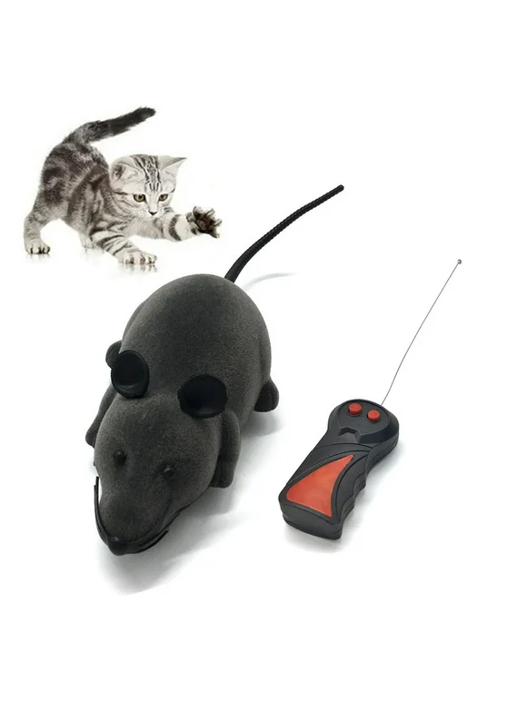 Mojoyce Remote Control Mouse Pet Toy for Cat Dog Kitten Interactive Cat Toys Gray,1Pack