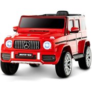 Uenjoy 12V Licensed Mercedes-Benz G63 Kids Ride On Car Electric Cars Motorized Vehicles for Girls,Boys, with Remote Control, Music, Horn, Spring Suspension, Safety Lock, LED Light,AUX