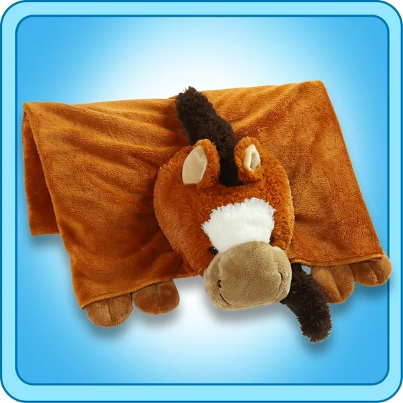Authentic Pillow Pet Sir Horse Blanket Plush Toy Gift
