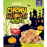 Quaker Chewy Halloween Minis Granola Bars, Chocolate Chip, 40 Count