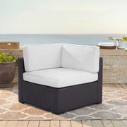Crosley Furniture Biscayne Corner Chair With White Cushions
