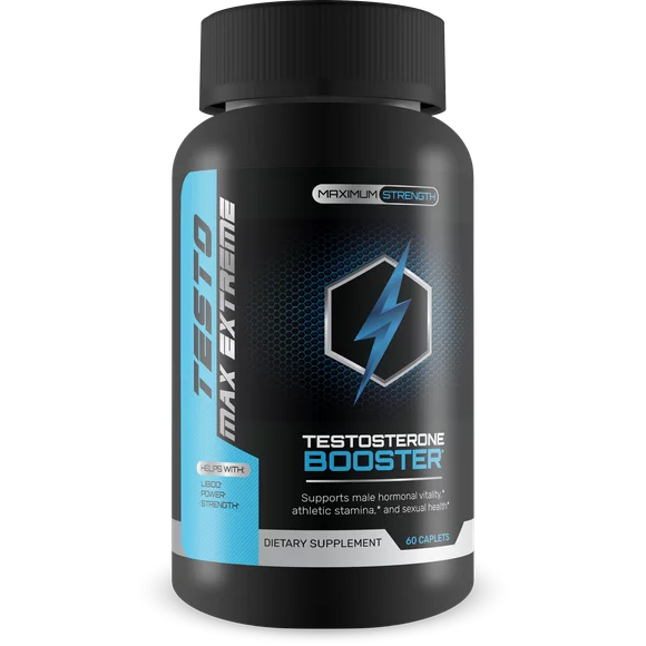 Testo Max Extreme - Testosterone Booster - Anabolic Activator for Size and Recovery - Increases Natural Test Levels, Energy, Muscle Mass, and Accelerates Fat Loss - 60 Capsules