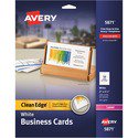 1 PC-Avery Clean Edge Laser Business Card - White - 145 Brightness - 3 1/2 x 2 - 200 / Pack - Heavyweight, Rounded Corner, Uncoated, Smooth Edge, Smud