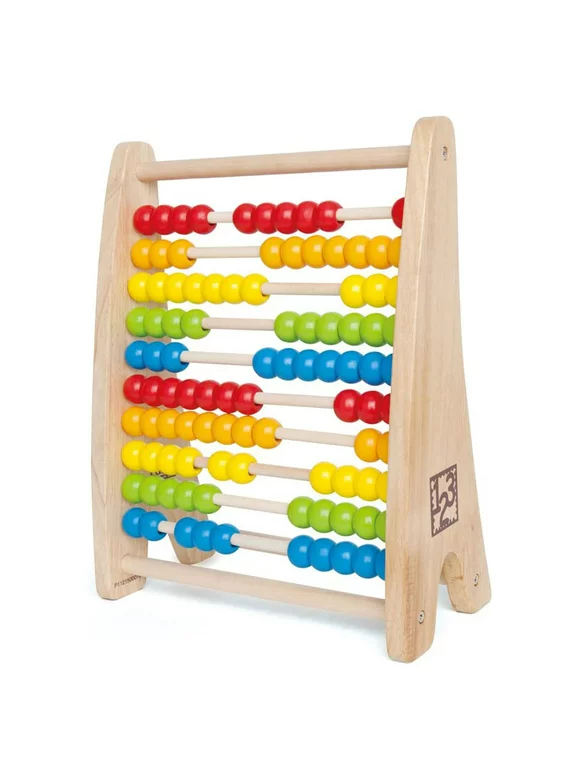 Hape Colorful Rainbow Wooden Counting Bead Abacus for Ages 3 and Up