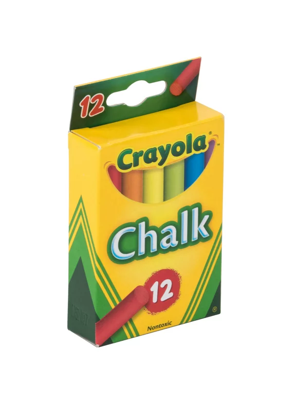 Crayola 510816 12 Assorted Colors Drawing Chalk