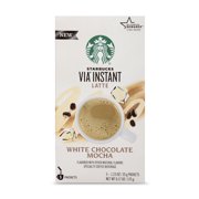Starbucks VIA Instant Coffee Flavored Packets  White Chocolate Mocha Latte  1 box (5 packets)
