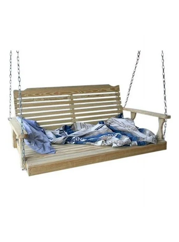 Creekvine Designs FTSBED60CR-2CVD 64 in. Treated Pine Crossback Swingbed