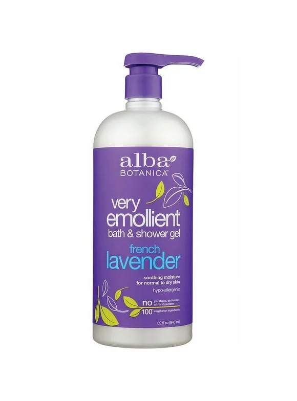 Alba Botanica Very Emollient Body Wash, French Lavender, 32 fl. oz.