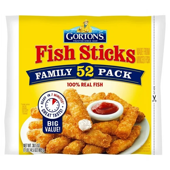 Gorton's Crunchy Breaded Fish Sticks, 52 Count