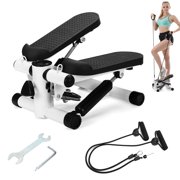 Mini Aerobic Stair Stepper Climber, with Resistance Bands, Fitness Cardio Equipment, Home Gym Exercise Machine