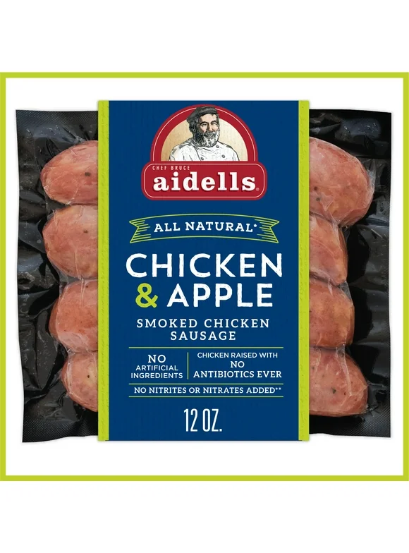 Aidells Chicken & Apple Smoked Chicken Sausage Links, 12 oz, 4 Ct