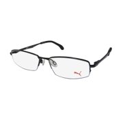 New Puma 15427 Mens/Womens Designer Half-Rim Black / Navy Masculine Design Brand Name Trendy Frame Demo Lenses 49-15-135 Flexible Hinges Eyeglasses/Eye Glasses