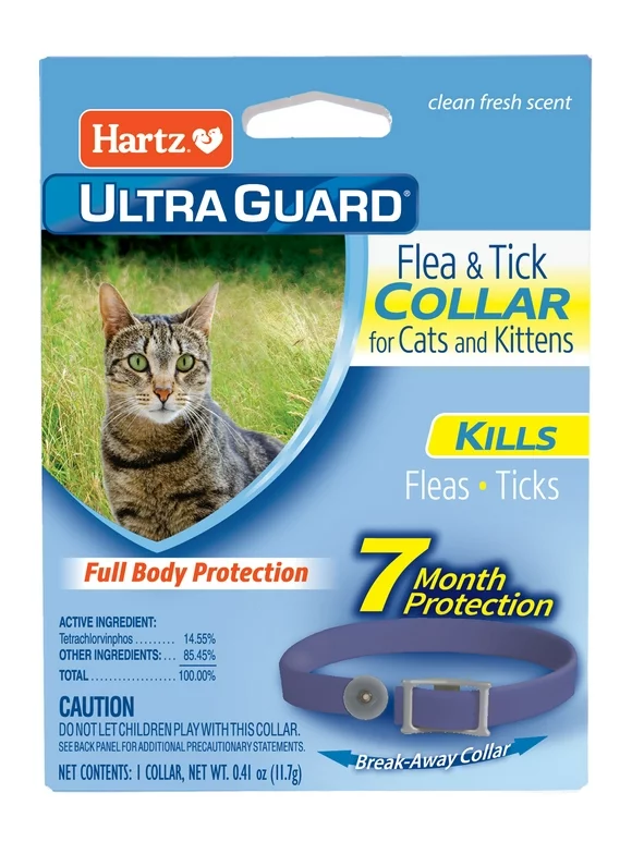 Hartz UltraGuard Flea And Tick Collar For Cats And Kittens, 7 Months Protection, 1ct