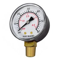 Hayward ECX270861 Bottom-Mount Pressure Gauge Replacement for Pool Filter Systems