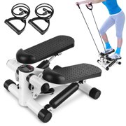 Mini Fitness Stepper Electronic Display Home Exercise Equipment with Resistance Bands