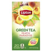 (4 Boxes) Lipton White Mangosteen Peach Green Tea Bags 20 ct